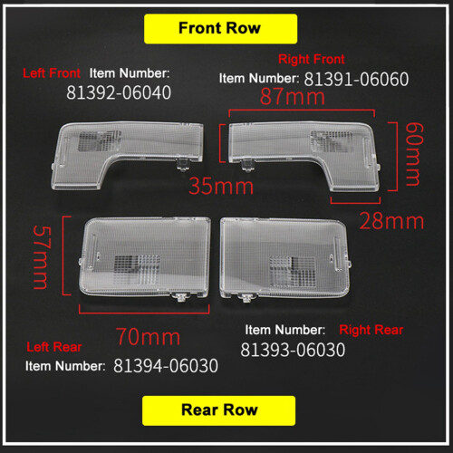 For 2012-2017 Front Rear Roof Reading Light Cover 1