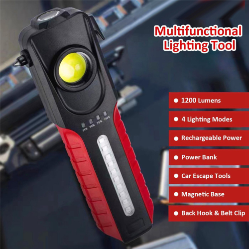 Multifunctional LED COB Flashlight with Window Breaker 1