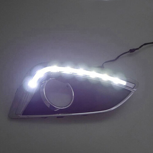 1Pair Daytime Running Light with Fog Lamp Hole for IX35 10-13 2