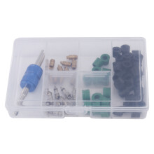 71Pcs A/C Valve Core R12 / R134A AC Master Valve Core Repair Kit