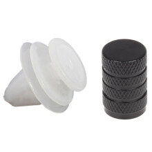 4 Pcs Black Car Vehicle Tyre Tire Valve Stem Decorative Dust Cap C