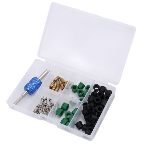 71Pcs A/C Valve Core R12 / R134A AC Master Valve Core Repair Kit 1