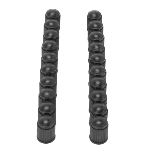 20pcs Plastic Bike Valve Dust Caps Black 2