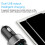 3.1A Dual USB Car Charger 2 Port LCD Display 12-24V Fast Quick,Black 4