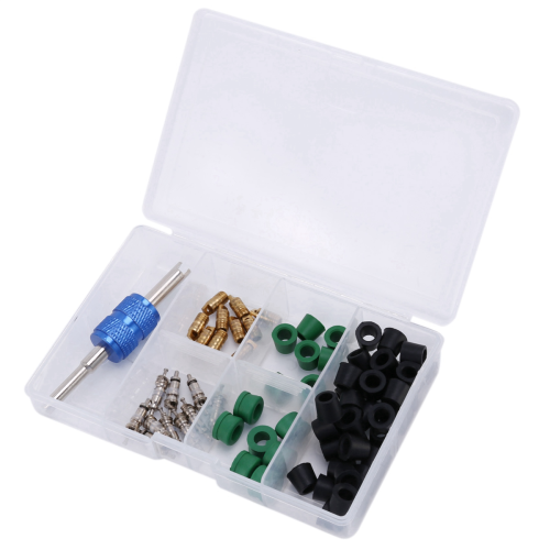 71Pcs A/C Valve Core R12 / R134A AC Master Valve Core Repair Kit 1