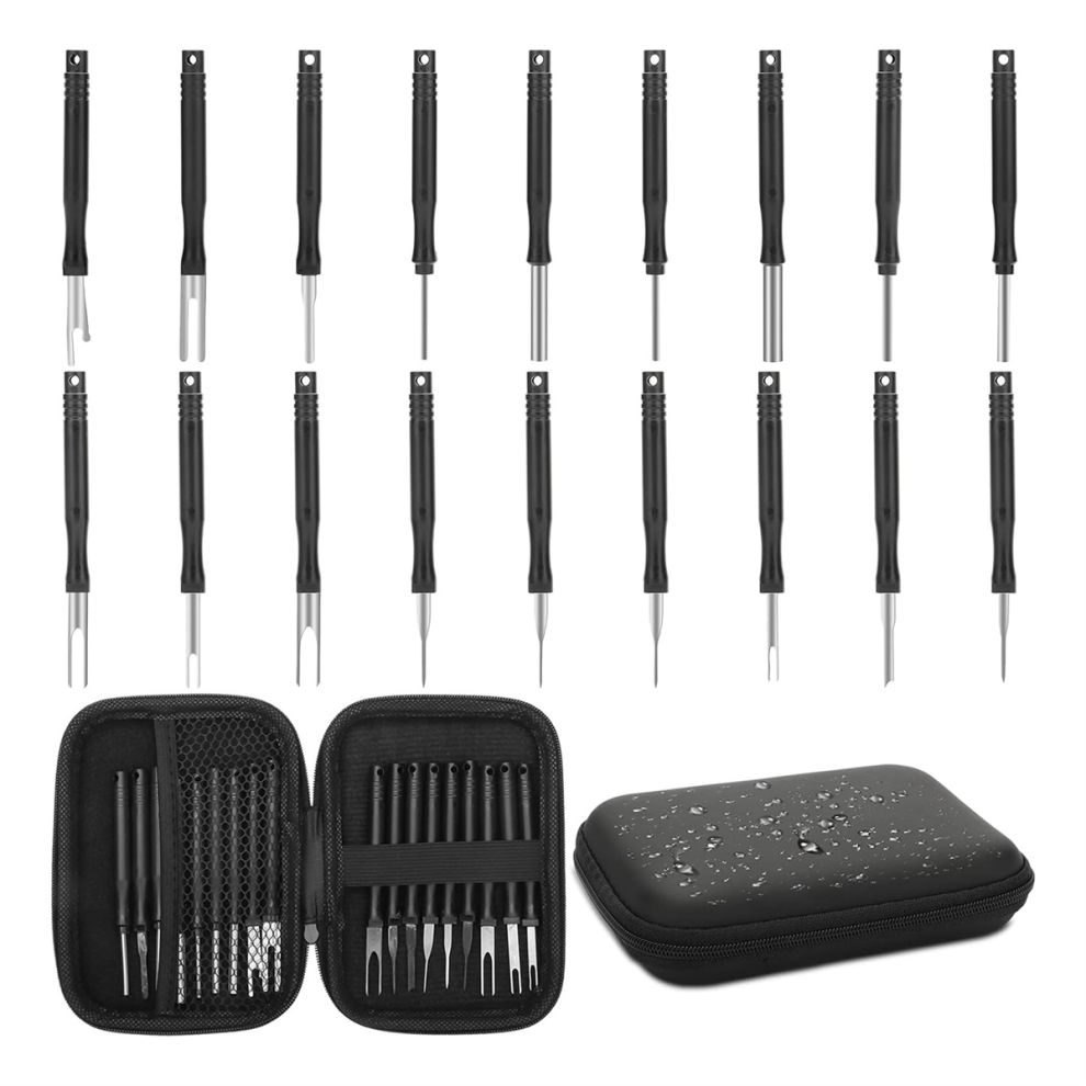 Terminal Removal Tool Kit, 18Pc Pin Extractor Tool Set Depinning Tool 4711565575549