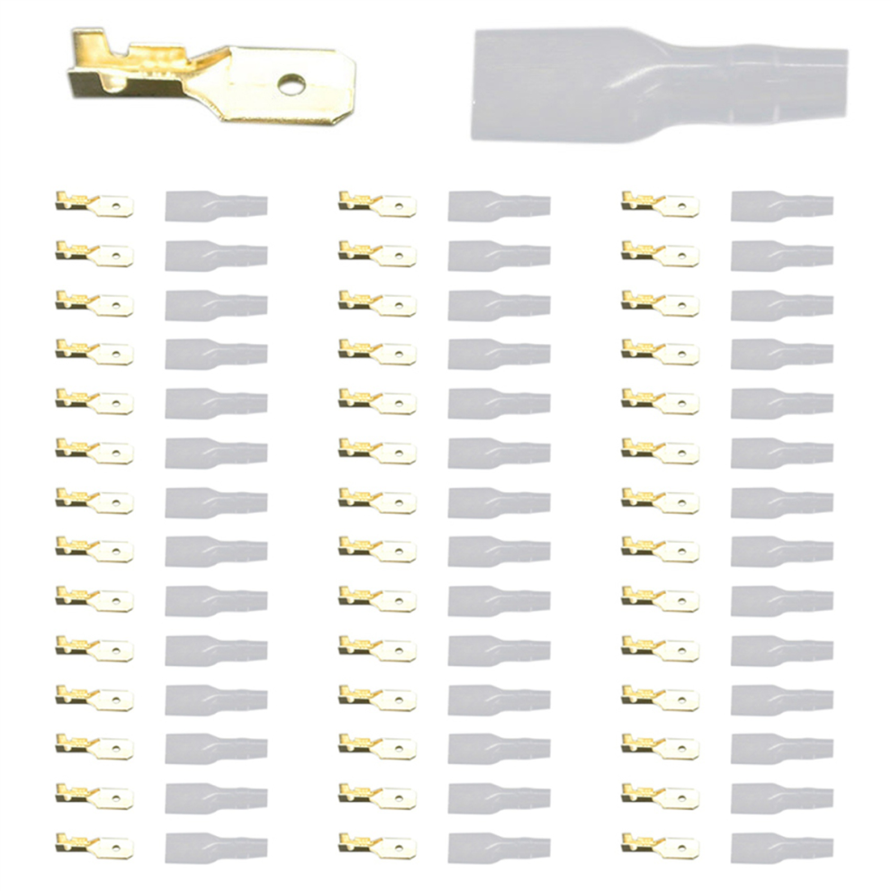 200Pcs Wire Wrap Connector For 22-16 Awg Car Audio Speaker, 6.3Mm 4711565501425