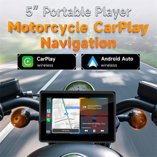 Portable Wireless Motorcycle Carplay & for Android Auto Screen 1