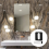 8pcs Metal Mirror Holder Kit, Mirror Clips with Screws silver 4