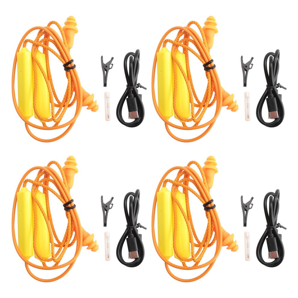 Ear Plugs Bluetooth Earphone For Work, Noise Suppression, Orange 4711565510014