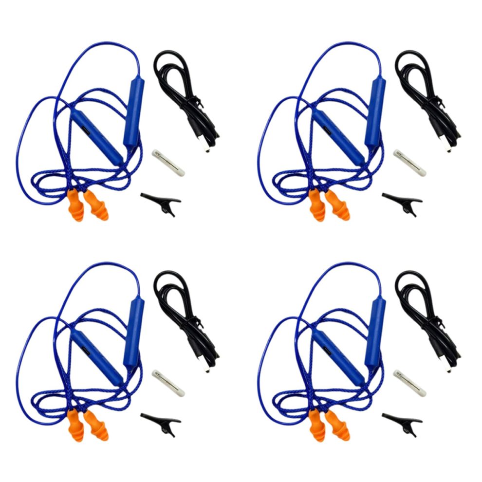 Ear Plugs Bluetooth Earphone for Work, Noise Suppression, Blue