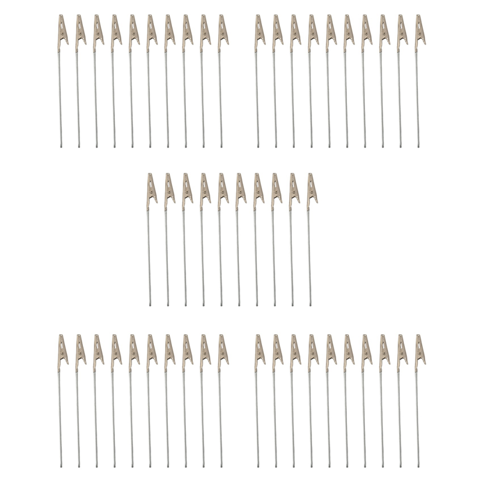 10 X Crocodile Metal Clips With Wire Stalk Alligator Clamps 4711565523557