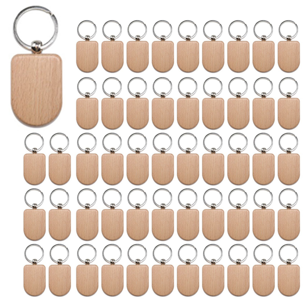Blank Wooden Key Tag Key Engraving Blanks Unfinished Key Tags,Style 7 4711565522475