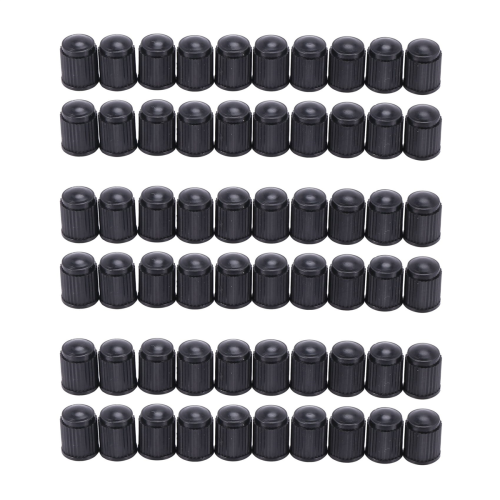 20pcs Plastic Bike Valve Dust Caps Black