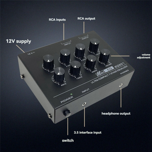Preamp EQ207 7 Band Equalizers Sound Modifiers EU Plug 2