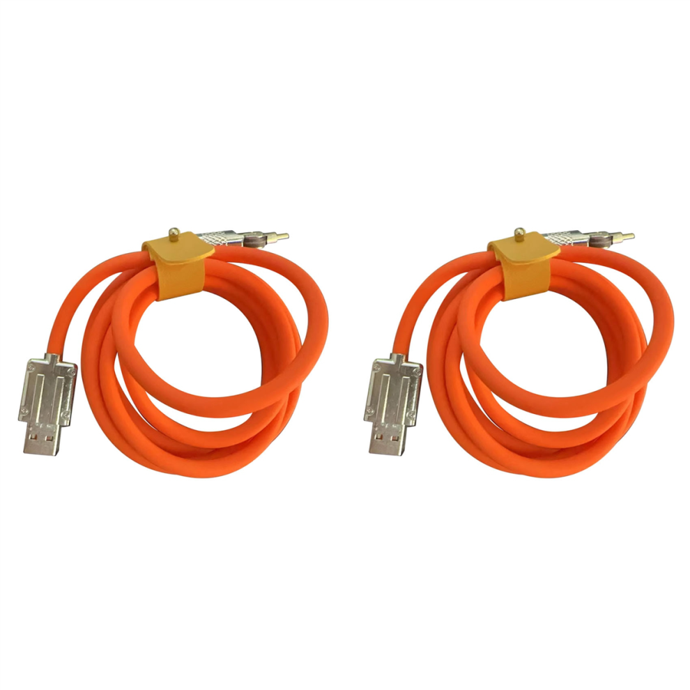 120W 6A Super Fast Charge Type-C Liquid Quick Usb Cable 1.5M Orange 4711565531705