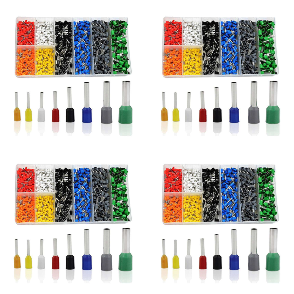 800 Pcs Insulated Cord Pin End Terminal Awg 22-10 Ferrules Kit 4711565531224