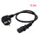 EU Power Cable C13 for PC Computer Monitor Printer TV(0.6M,EU Plug) 3