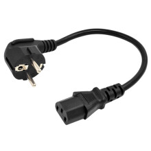 EU Power Cable C13 for PC Computer Monitor Printer TV(0.6M,EU Plug)