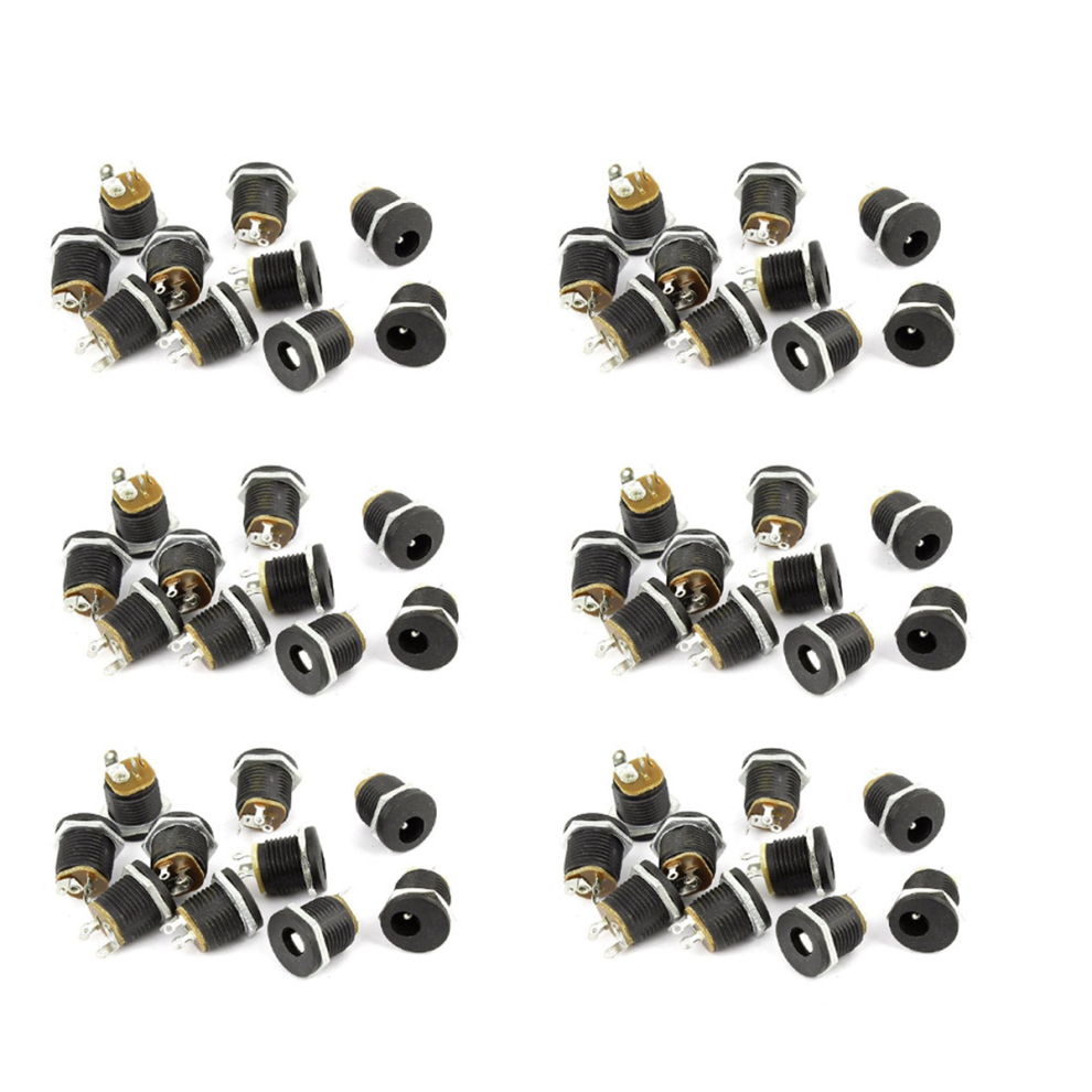 10 Pcs 3-Terminal Soldering 2.1Mm X 5.5Mm Female Power Jack Dc Socket 4711565556333