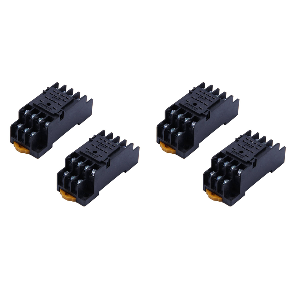 2Pcs Pyf14a Din Rail Power Relay Socket Base 14 Pin For My4nj Hh54p 4711565557590