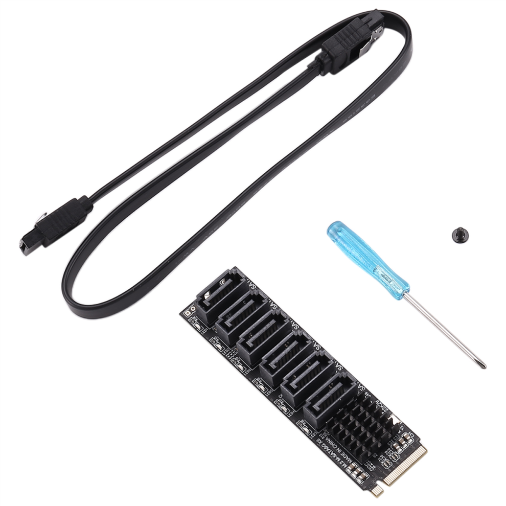 M.2 Nvme To Sata3.0 Pcie To 6Gpbsx6-Port Expansion Card 4711565536175