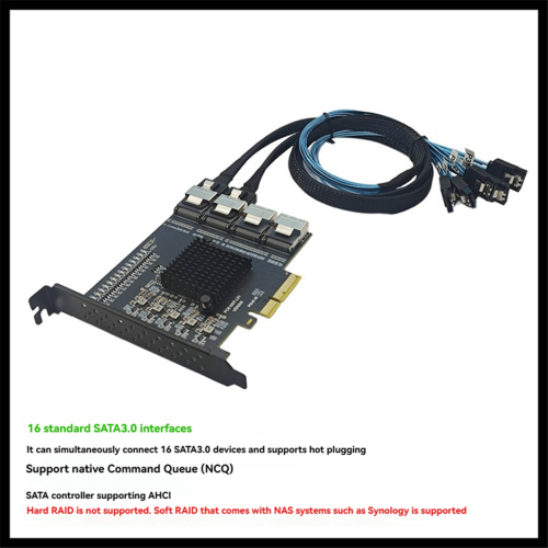 PCIe to 4Port Mini SAS SFF-8087 Controller 3.0 6Gbps SSD Adapter 1