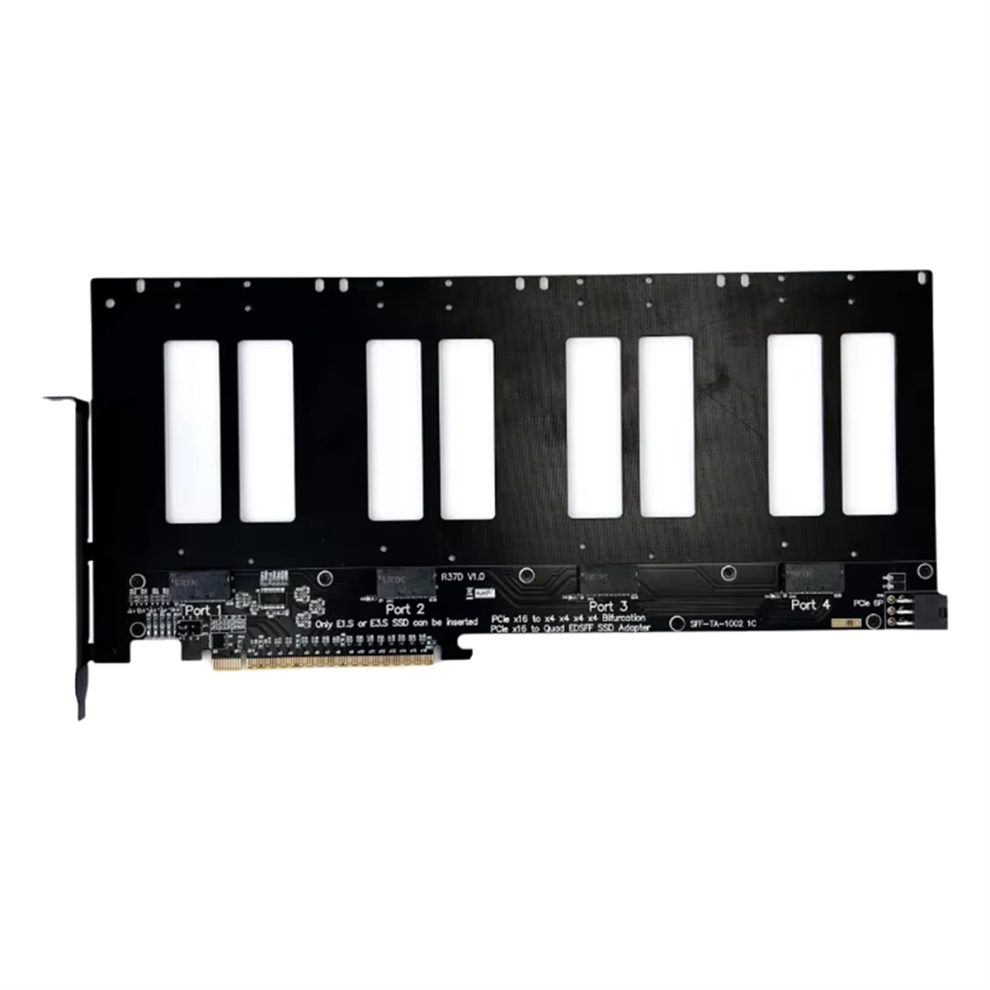 R37D PCIe 5.0 X16 to 4-Port E1.S/E3.S Hard Disk Split Adapter-image-OPC-PJ9B5GR-NEW