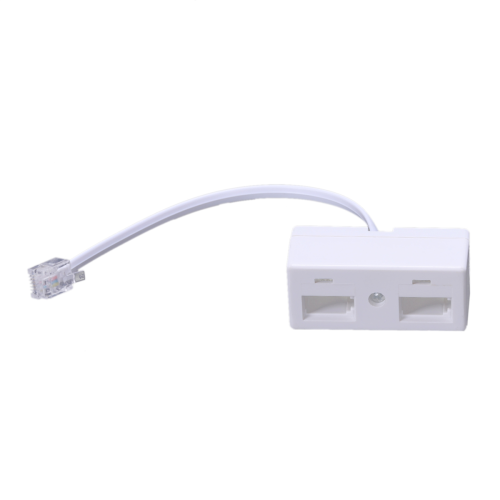 RJ11 Plug to Dual UK BT Telephone Socket Convertor 2