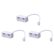 RJ11 Plug to Dual UK BT Telephone Socket Convertor