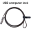 USB Password Lock Computer Lock Password Protection Anti-Theft Lock 4