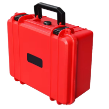 Portable Suitcase Thicken Plastic Hard Case with Sponge Red