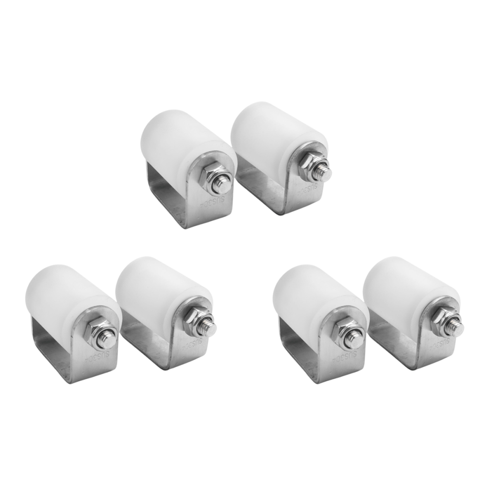 2Pcs Slide Gate Guide Roller 3 Inches Hard Nylon Sliding Rolling 4712844907600