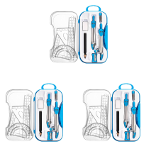 Geometry Set 10 Pcs Math Supplies Kit,Including Compass,Protractor,