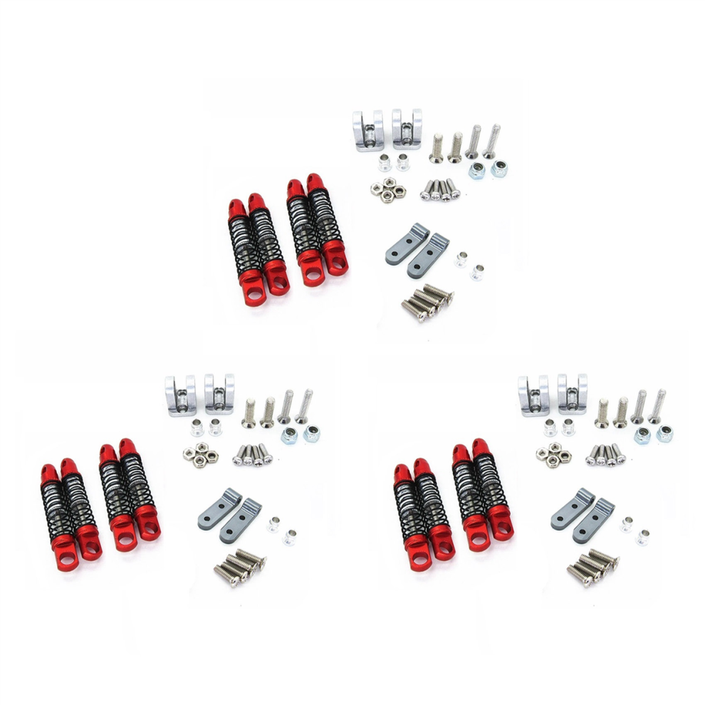 Car Upgrades Parts Metal Front & Rear Shock Absorbers Damper, Red 4712844947101