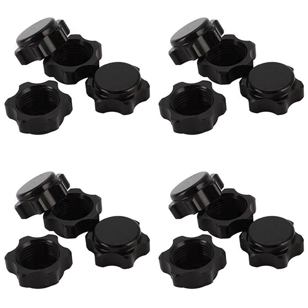 4Pcs Aluminum Wheel Hub Cover 17Mm Hex Nut For 1/8 Rc Car, Black 4712844944704