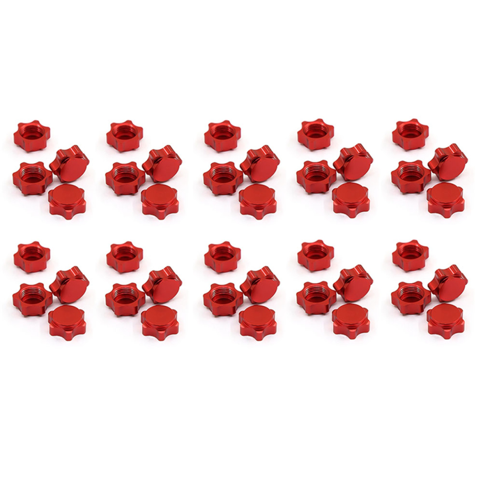 4Pcs Aluminum Wheel Hub Cover 17Mm Hex Nut For 1/8 Rc Car, Red 4712844944711
