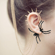 Scary Spider Black Earrings Decoration For Halloween Party Jewelry Gift Fashion