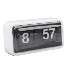 Retro Flip-Uhr 1283 g 25 x 13,8 cm weiße Tischuhr