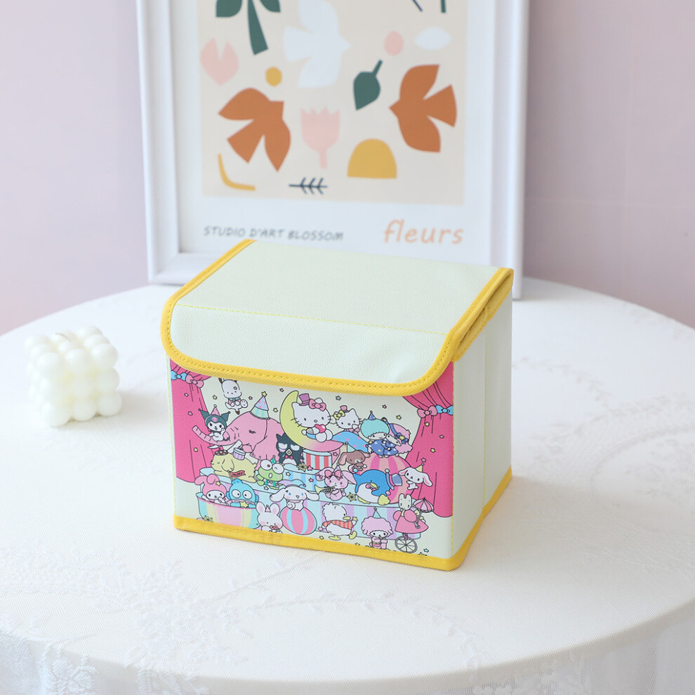 (Elephant) Girl Desk Storage Box With Cover And Hello Kitty Kuromi Print Design For Daily-image-OPC-PJ9CYWF-NEW