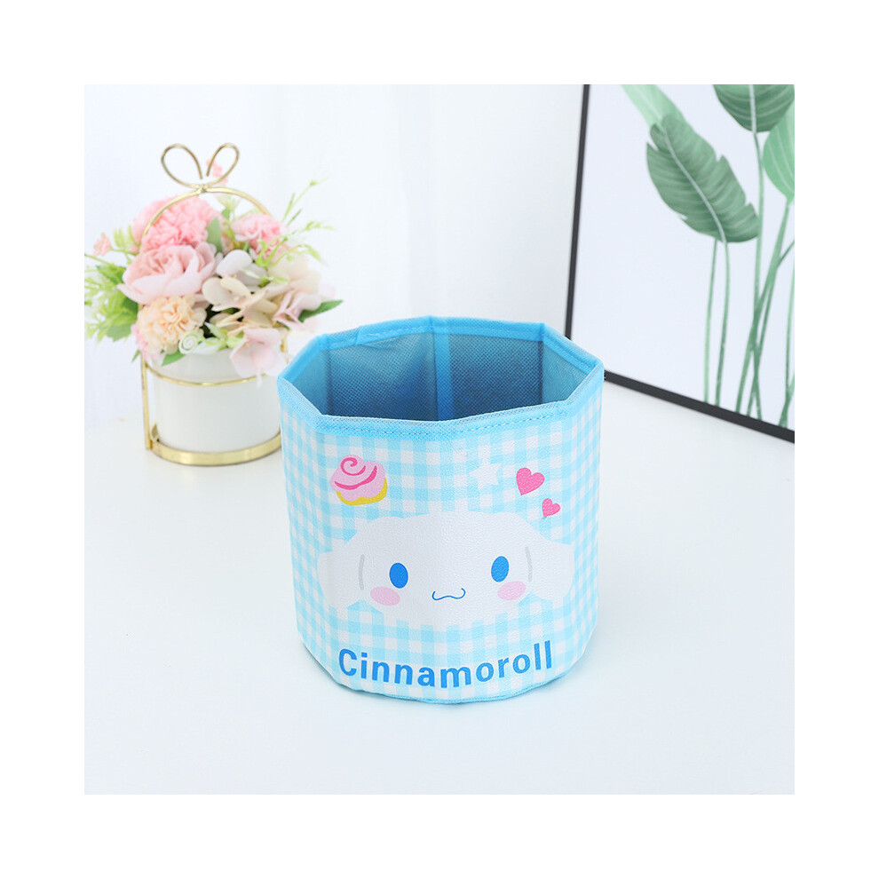 (White) Desktop Grid Collapsible Organizer With Kuromi Melody Print Design For Daily-image-OPC-PJ9CYXY-NEW