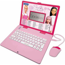 LEXIBOOK, Barbie, Educational and Bilingual Laptop in English/French, Toy for children
