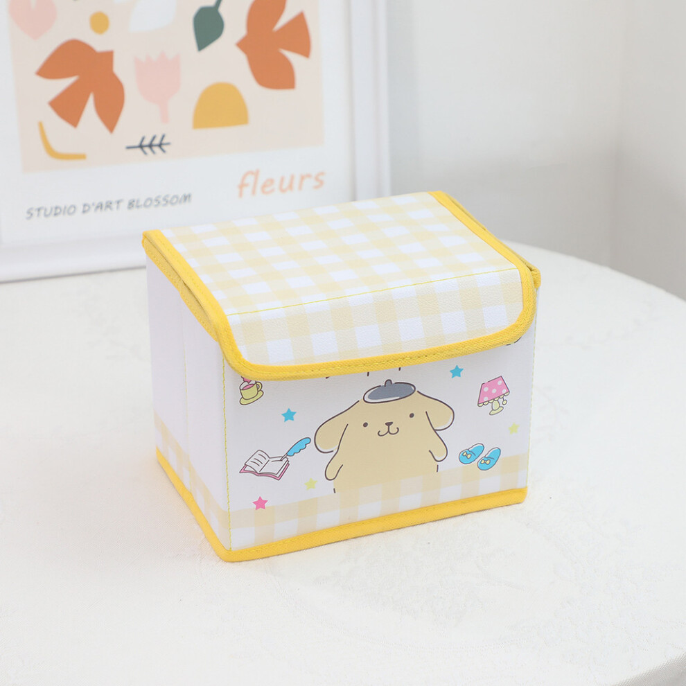 (Moon Pudding) Foldable Desktop Storage Box With Cover And Kuromi Melody Print Daily Design For-image-OPC-PJ9D62F-NEW