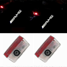 (2.00) 2x Car Door Led Projector For Mercedes Benz Gls/glc/glb/gla/a/b/c/e-