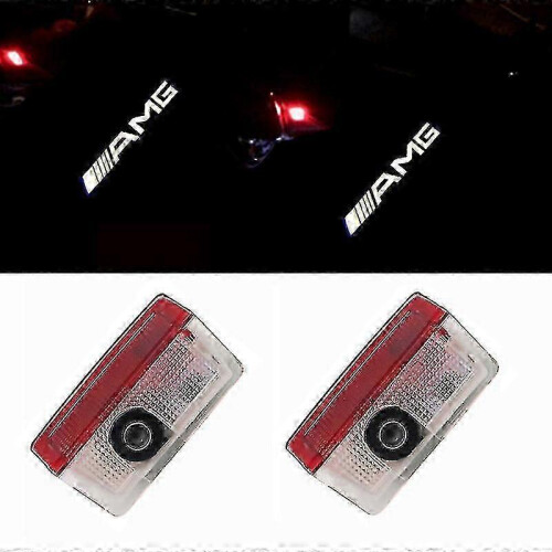 (2.00) 2x Car Door Led Projector For Mercedes Benz Gls/glc/glb/gla/a/b/c/e-
