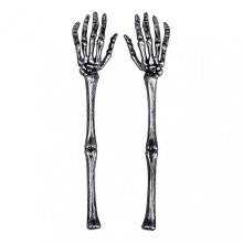 (Silver) 2pcs Great Skeleton Arm Stakes Plastic Arm Groundbreakers