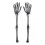 (Silver) 2pcs Great Skeleton Arm Stakes Plastic Arm Groundbreakers 1