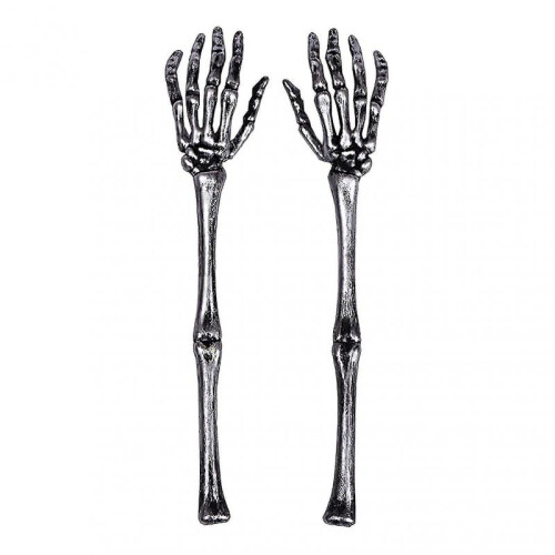 (Silver) 2pcs Great Skeleton Arm Stakes Plastic Arm Groundbreakers
