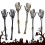 (Silver) 2pcs Great Skeleton Arm Stakes Plastic Arm Groundbreakers 2