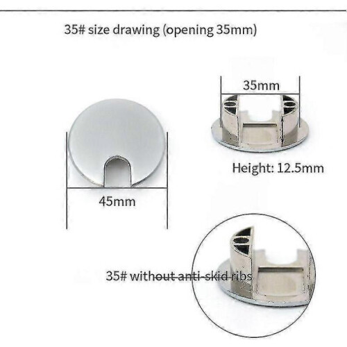 (35mm, Brushed) Desk Wire Hole Cover Computer Tidy Grommet Table Cable Outlet Port Surface Line Box Table Cable Hardware 2